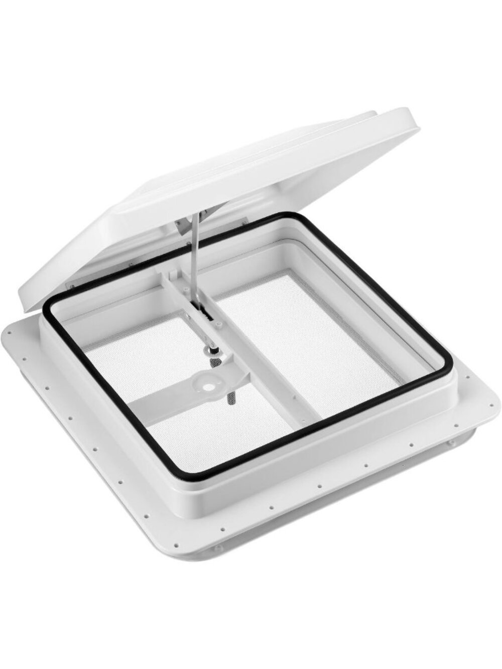 14x14 RV Roof Vent - Manual Trailer Vent, Leak-Resistant, Fits 1.25-2.25 Inch